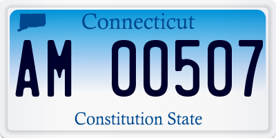 CT license plate AM00507