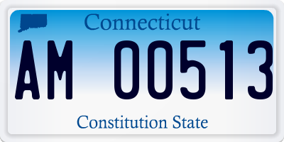 CT license plate AM00513