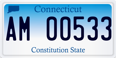 CT license plate AM00533