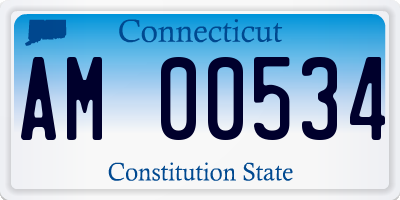 CT license plate AM00534