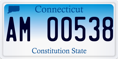 CT license plate AM00538
