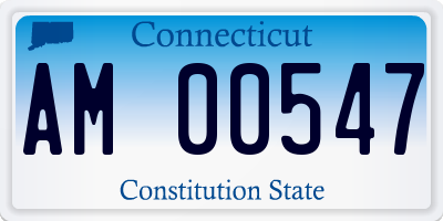 CT license plate AM00547