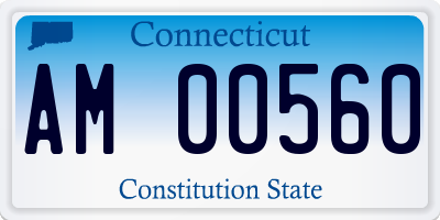 CT license plate AM00560