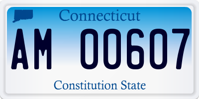 CT license plate AM00607