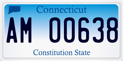 CT license plate AM00638
