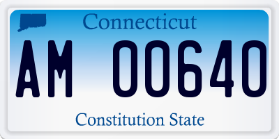 CT license plate AM00640