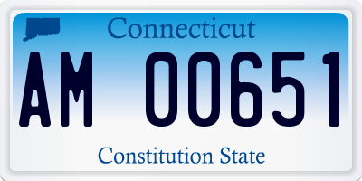 CT license plate AM00651
