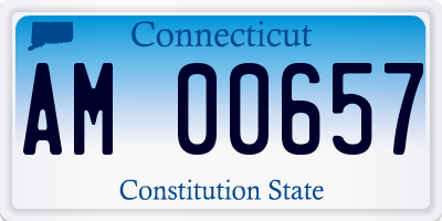 CT license plate AM00657