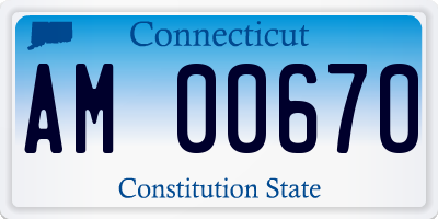 CT license plate AM00670