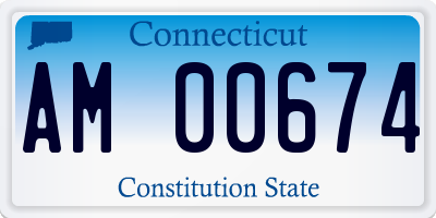 CT license plate AM00674