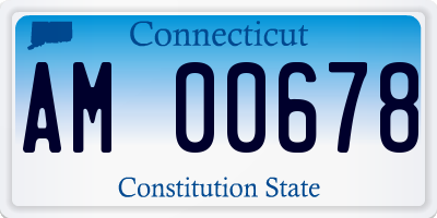 CT license plate AM00678