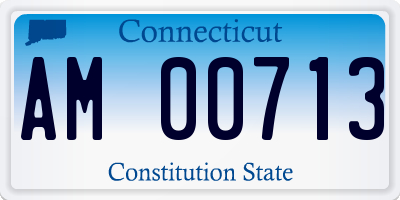 CT license plate AM00713
