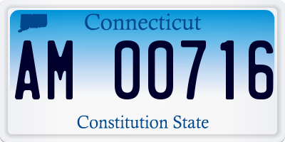 CT license plate AM00716