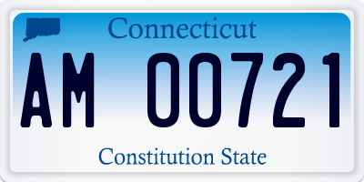 CT license plate AM00721