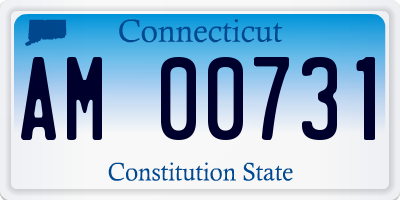 CT license plate AM00731