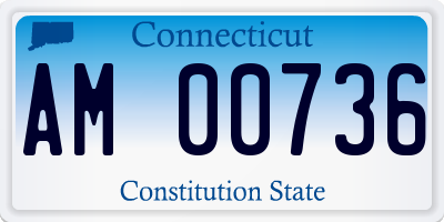 CT license plate AM00736