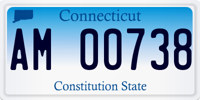 CT license plate AM00738