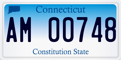CT license plate AM00748