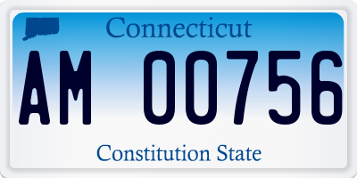 CT license plate AM00756