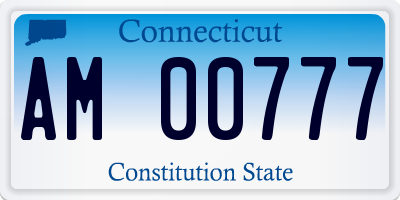 CT license plate AM00777