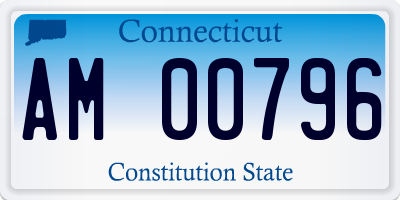 CT license plate AM00796