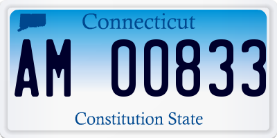 CT license plate AM00833