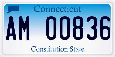 CT license plate AM00836