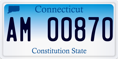 CT license plate AM00870