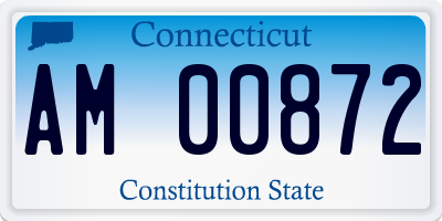 CT license plate AM00872