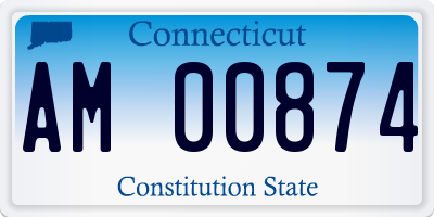 CT license plate AM00874