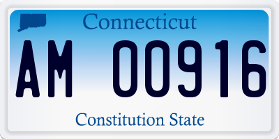 CT license plate AM00916