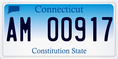CT license plate AM00917