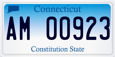 CT license plate AM00923