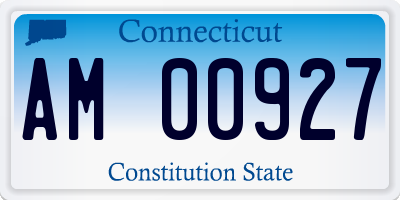 CT license plate AM00927
