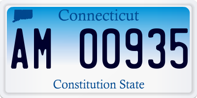 CT license plate AM00935
