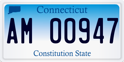CT license plate AM00947