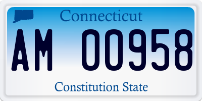 CT license plate AM00958