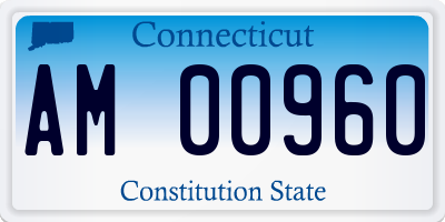 CT license plate AM00960