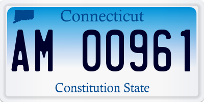 CT license plate AM00961