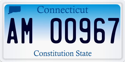 CT license plate AM00967