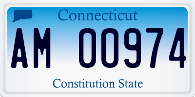 CT license plate AM00974