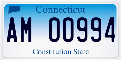 CT license plate AM00994