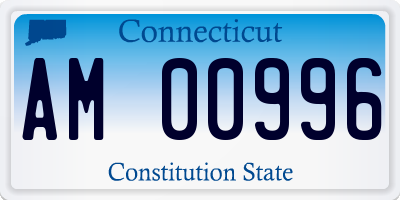 CT license plate AM00996
