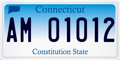 CT license plate AM01012
