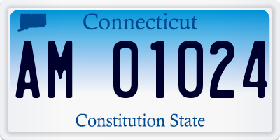 CT license plate AM01024