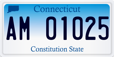 CT license plate AM01025