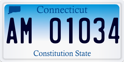 CT license plate AM01034
