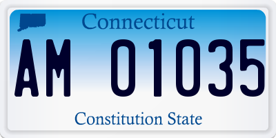 CT license plate AM01035