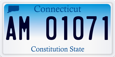 CT license plate AM01071