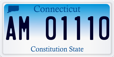 CT license plate AM01110